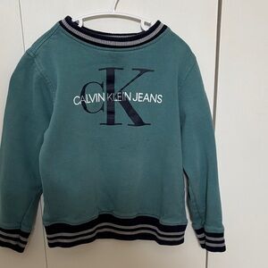 Calvin Klein Kids Green Sweatshirt with Logo